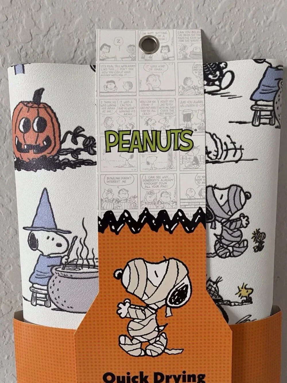 Peanuts Snoopy Woodstock QUICK DRYING RUBBER Kitchen Mat 18 X 24” Halloween NEW